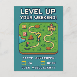 Level Up Your Weekend! Postkarte