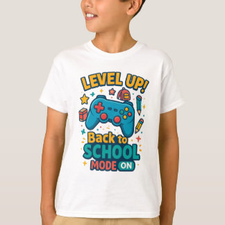 Level Up! Zurück zum Schulmodus: On - Gamer Kids T-Shirt
