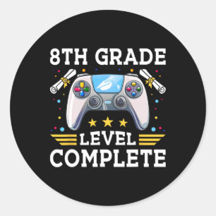 Level vollständige Gamer Kids Cl of 2025 Boy Runder Aufkleber