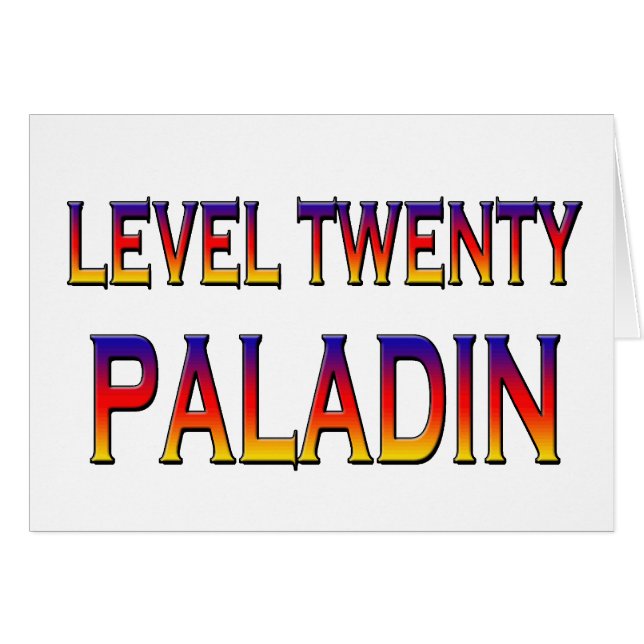 Level zwanzig Paladin (Vorderseite (Horizontal))