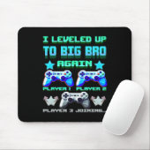 Leveled Up To Big Bro Again – Funny Gamer Brother  Mousepad (Mit Mouse)