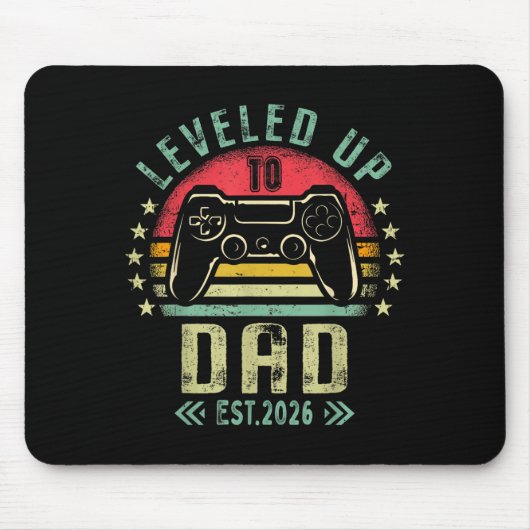 Leveled Up To Dad 2026 Promoted To Daddy Level Unl Mousepad (Vorne)