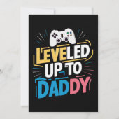 Leveled up to Daddy Einladung (Vorderseite)