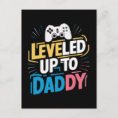 Leveled up to Daddy Postkarte (Vorderseite)