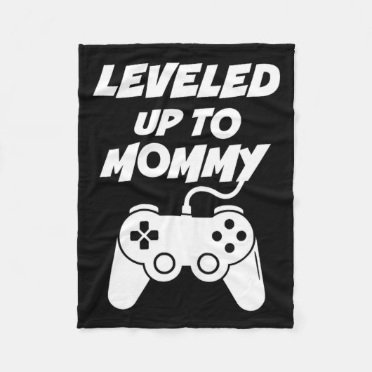 Leveled Up To Mommy  Fleecedecke (Vorderseite)