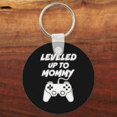 Leveled Up To Mommy  Schlüsselanhänger (Vorderseite)