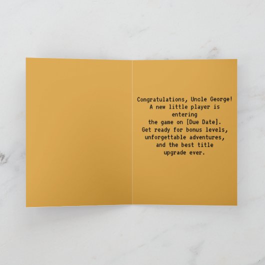 Leveled Up to Uncle Karte (Innenseite)