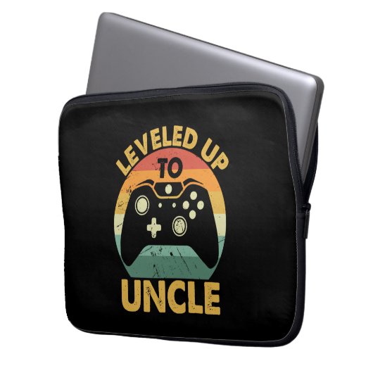 Leveled Up to Uncle Laptopschutzhülle (Vorderseite Links)