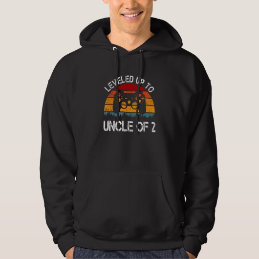 Leveled Up To Uncle Of 2 Video Game  Fathers Day 2 Hoodie (Vorderseite)