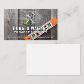 Leveler und Holz | Handwerkskonzept Visitenkarte (Vorne/Hinten)