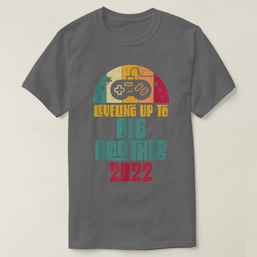 Leveling Up Big Brother 2022 Game Controller Pregn T-Shirt (Design vorne)