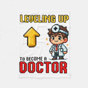Leveling Up Doctor Ck Zur Schule Lustiger Gamer Ju Fleecedecke