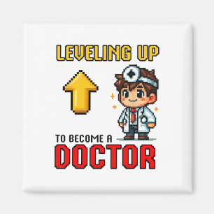 Leveling Up Doctor Ck Zur Schule Lustiger Gamer Ju Magnet