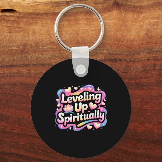 Leveling Up Sritually Mindfulness Meditation Schlüsselanhänger (Vorderseite)
