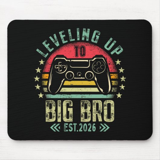 Leveling Up To Big Brother 2026 Funny New Gamer Bo Mousepad (Vorne)