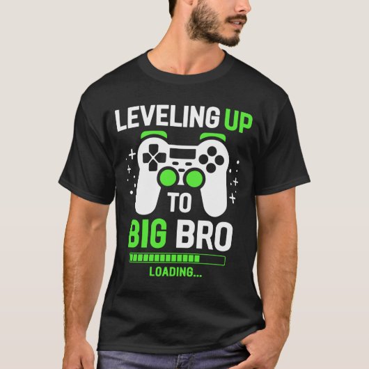 Leveling Up To Big Brother Gaming Boy T-Shirt (Vorderseite)