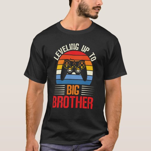 Leveling up to Big Brother Promoted To Big Brother T-Shirt (Vorderseite)