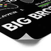 Leveling Up To Big Brother Shirt - Video Game Play Poster (Ecke)