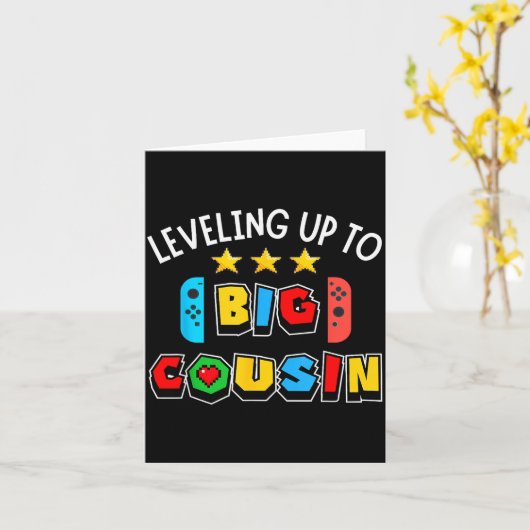 Leveling Up To Big Cousin Funny Gaming Video Game Karte (Gelbe Blume)