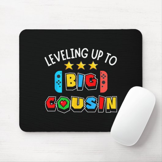 Leveling Up To Big Cousin Funny Gaming Video Game  Mousepad (Mit Mouse)