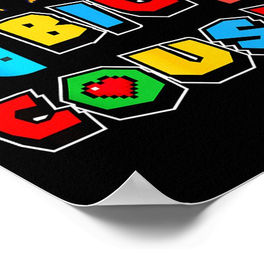 Leveling Up To Big Cousin Funny Gaming Video Game  Poster (Ecke)