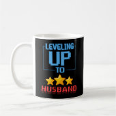 Leveling Up To Husband Funny Groom To Be Bachelor Kaffeetasse (Links)