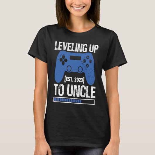 Leveling Up To Uncle 2023  Pregnancy Announcement  T-Shirt (Vorderseite)