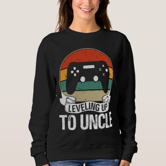 Leveling Up To Uncle Pregnancy Announcement 2023 G Sweatshirt (Vorderseite)