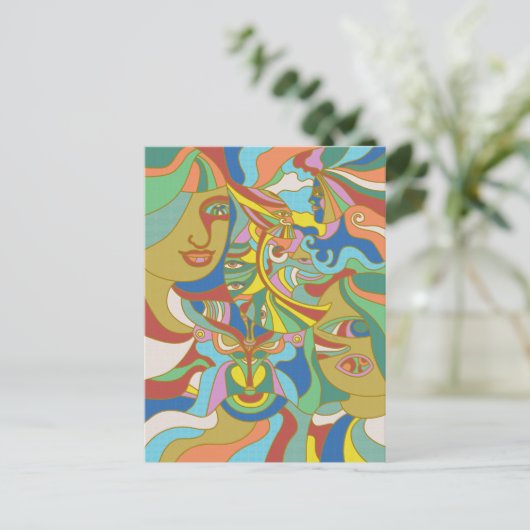 Levels of Transformation Postkarte (Stehend Vorderseite)