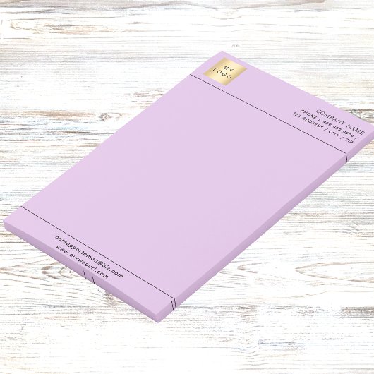 Levender-lila-Firmenlogo Post-it Klebezettel