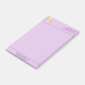 Levender-lila-Firmenlogo Post-it Klebezettel (angewinkelt)
