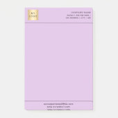 Levender-lila-Firmenlogo Post-it Klebezettel (Vorderseite)