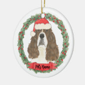 Lever & White English Springer Spaniel Keramik Ornament (Links)