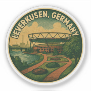 Leverkusen Deutschland Flussufer Aufkleber
