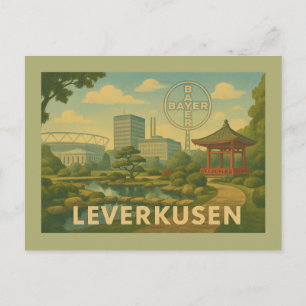 Leverkusen Deutschland Stadt Kunst Postkarte