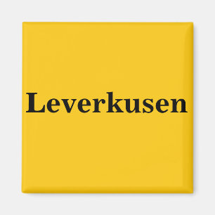 Leverkusen  Magnet Schild Gold Gleb