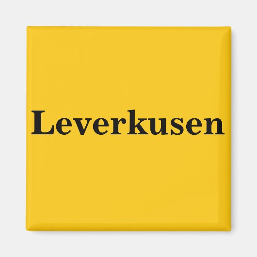 Leverkusen Magnet Schild Gold Gleb (Vorne)
