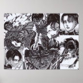 Levi Ackerman Angriff auf Titan Landschaft Poster (Vorne)
