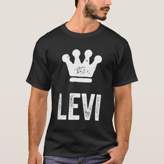 Levi der Name der Königskrone für den Namen Levi T-Shirt (Vorderseite)