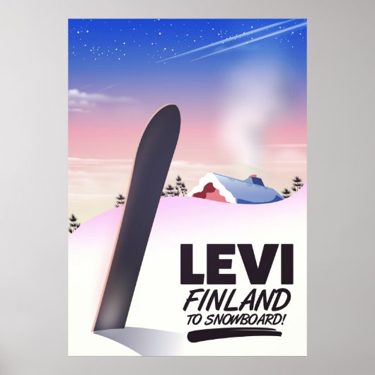 Levi Finland Snowboarding travel poster (Vorne)