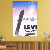 Levi Finland Snowboarding travel poster Leinwanddruck (Insitu (Wohnzimmer))