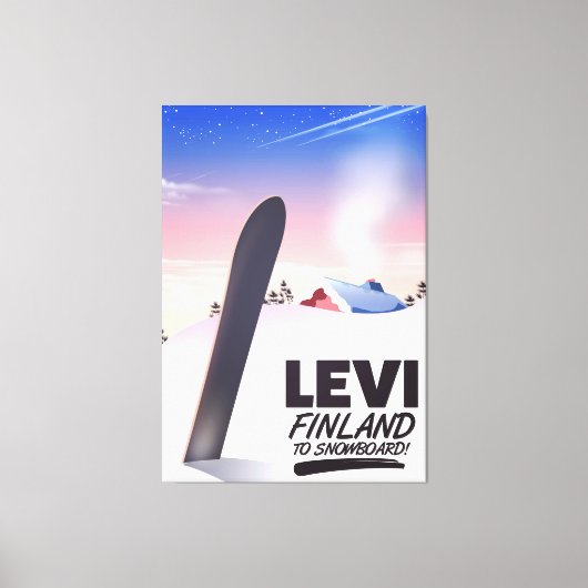 Levi Finland Snowboarding travel poster Leinwanddruck (Vorderseite)