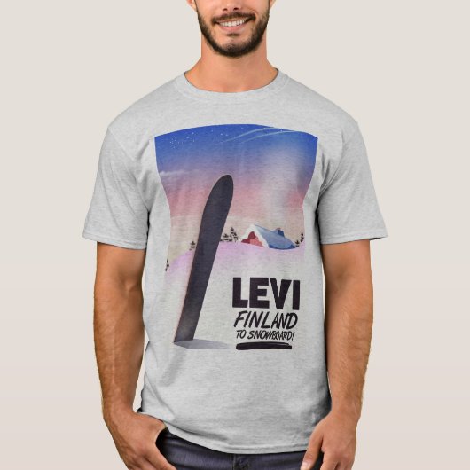 Levi Finland Snowboarding travel poster T-Shirt (Vorderseite)
