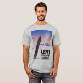 Levi Finland Snowboarding travel poster T-Shirt (Vorne ganz)