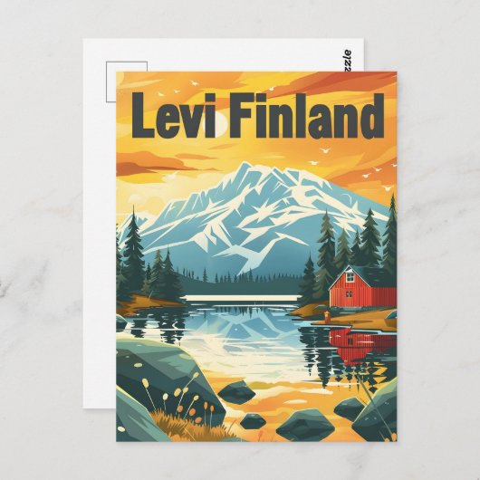Levi Finnland Postkarte (Vorne/Hinten)