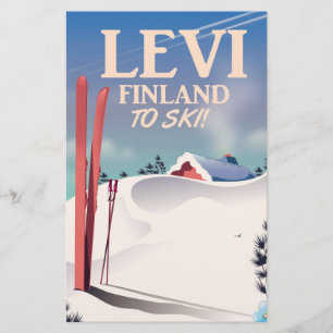 Levi, Finnland - Skiposter Briefpapier