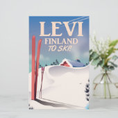 Levi, Finnland - Skiposter Briefpapier (Stehend Vorderseite)