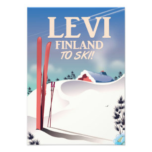 Levi, Finnland - Skiposter Fotodruck
