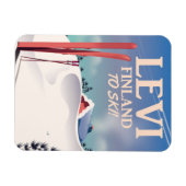 Levi, Finnland - Skiposter Magnet (Horizontal)