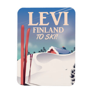 Levi, Finnland - Skiposter Magnet